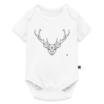 AD Geometric Deer - Baby Premium short-sleeve bodysuit - white - Front