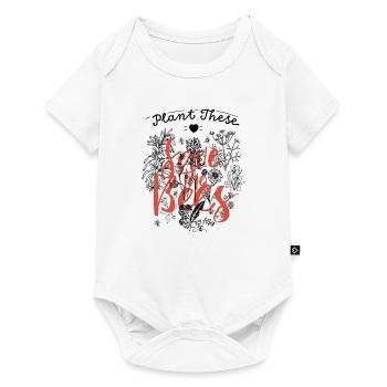 Plant these save the bees - Hippie Natur Umwelt - Baby Premium Kurzarmbody - Weiß - Vorne
