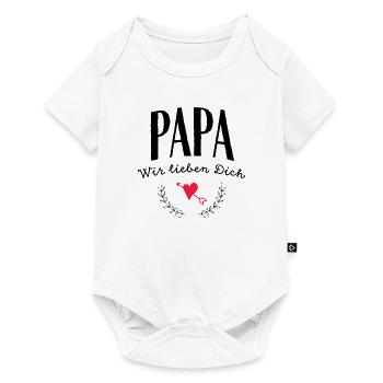 Papa wir lieben Dich - Baby Premium Kurzarmbody - Weiß - Vorne