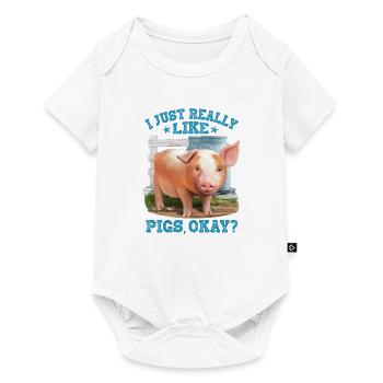 Pigs Drawing Piglet Farm - Baby Premium short-sleeve bodysuit - white - Front