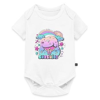 Sunshine bubble head cutie with text - Baby Premium short-sleeve bodysuit - white - Front