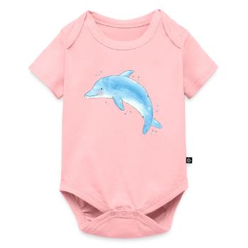 Bleu Delfin - Body à manches courtes Premium Bébé - rose - Devant