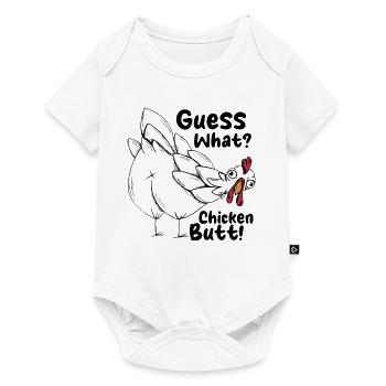 Devinez quel graphique drôle d’animal de cul de poulet - Body à manches courtes Premium Bébé - blanc - Devant