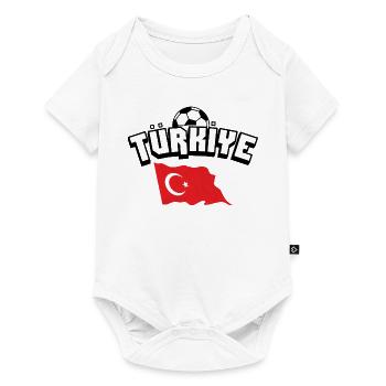 Türkiye futbol - Baby Premium Kurzarmbody - Weiß - Vorne