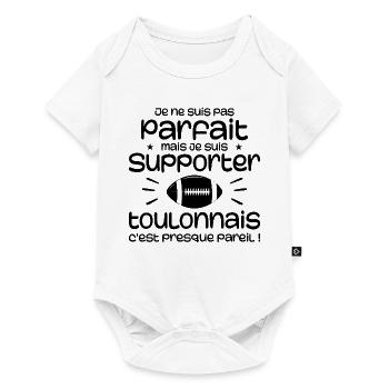 Supportrice Toulouse Parfaite Rugby - Body à manches courtes Premium Bébé - blanc - Devant