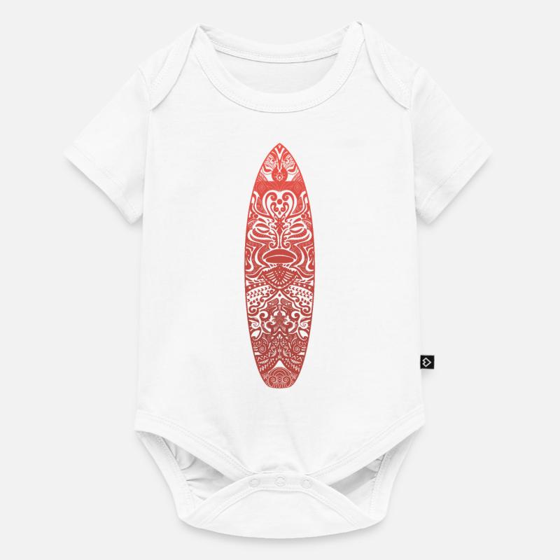 Maori Surf (version rouge) - Body à manches courtes Premium Bébé - blanc