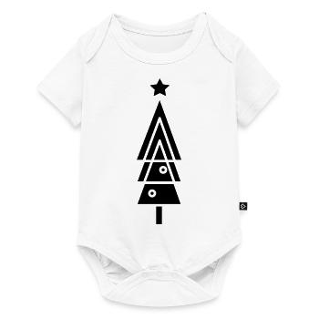 Simple Christmas tree c1 - Baby Premium short-sleeve bodysuit - white - Front