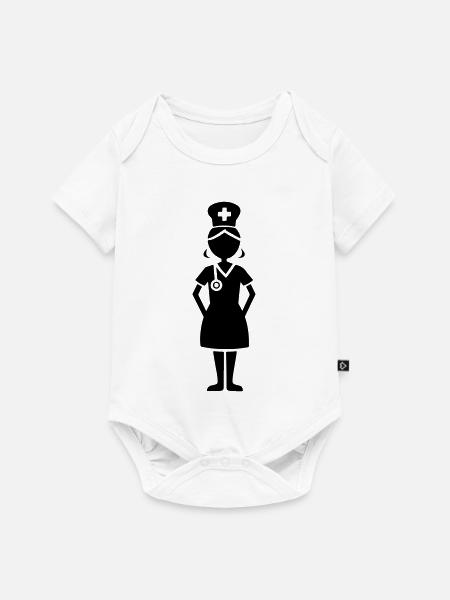 Krankenschwester Pflegekraft - Baby Premium Kurzarmbody - Weiß