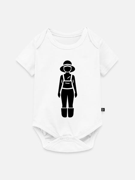 Farmer Frau - Baby Premium Kurzarmbody - Weiß