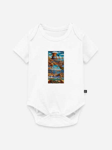 Surealismus - Baby Premium Kurzarmbody - Weiß