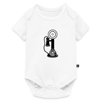 vieux telephone phone 2 - Body à manches courtes Premium Bébé - blanc - Devant