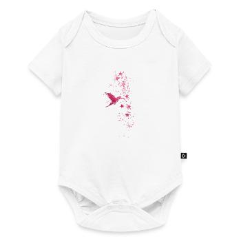 étoiles, blanc, illustration, étoile, colibri, oiseau - Body à manches courtes Premium Bébé - blanc - Devant