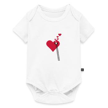 Ladder to window - window heart (3c) - Baby Premium short-sleeve bodysuit - white - Front