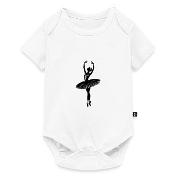 Bühnenkunst Graziöse Ballerina im Spitzentanz - Baby Premium Kurzarmbody - Weiß - Vorne