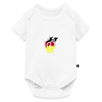 Peace, Germany, Peace, Doves, Flag - Baby Premium short-sleeve bodysuit - white - Front