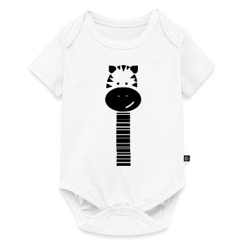 süßes Zebra mit langem Hals - Baby Premium Kurzarmbody - Weiß - Vorne