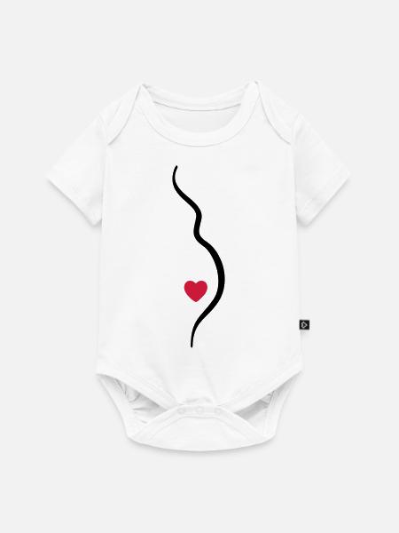 babybauch - Baby Premium Kurzarmbody - Weiß
