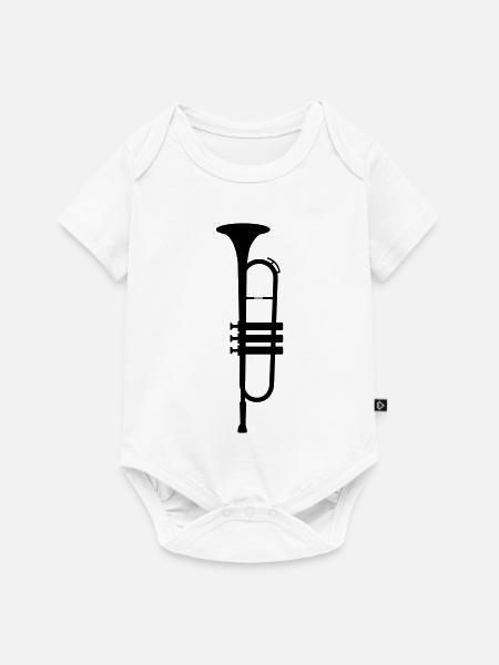Trompete - Baby Premium Kurzarmbody - Weiß