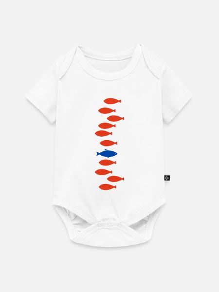 Single Fish - Baby Premium Kurzarmbody - Weiß