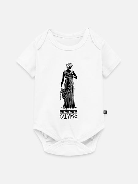 Calypso (schwarz) - Baby Premium Kurzarmbody - Weiß