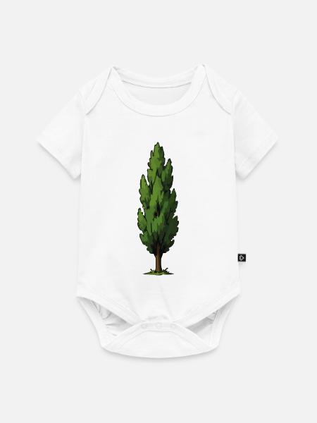 Stilisierte Grüne Baumform - Baby Premium Kurzarmbody - Weiß