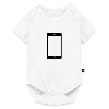Handy Smartphone - Baby Premium Kurzarmbody - Weiß - Vorne