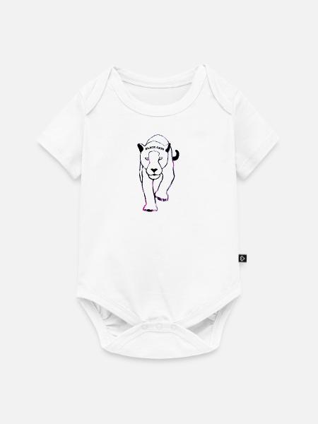 Sunderland Black Cats - Black & Pink Outline - Baby Premium short-sleeve bodysuit - white