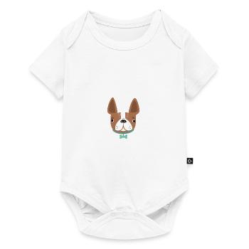 Hund - Baby Premium Kurzarmbody - Weiß - Vorne