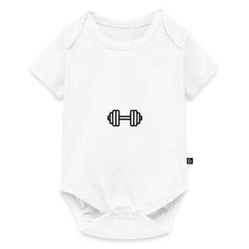 haltère - Body à manches courtes Premium Bébé - blanc - Devant