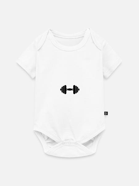 Hantel - Baby Premium Kurzarmbody - Weiß