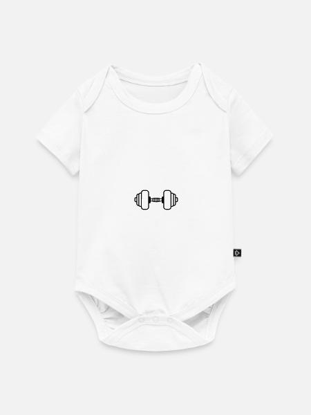 Hantel - Baby Premium Kurzarmbody - Weiß