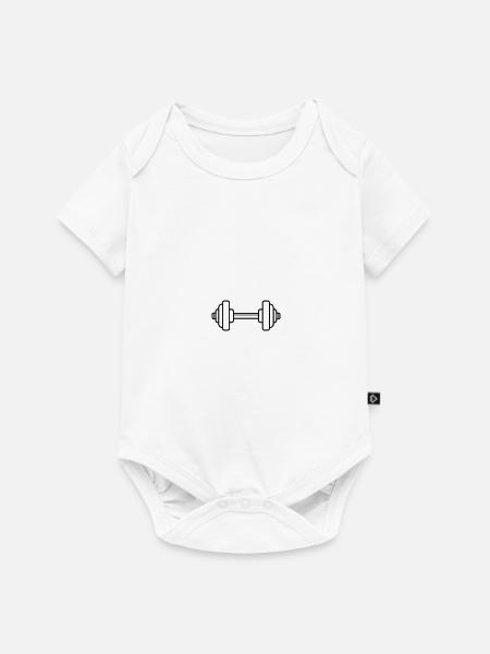 Hantel - Baby Premium Kurzarmbody - Weiß