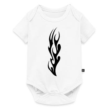 tribal flame - Baby Premium short-sleeve bodysuit - white - Front