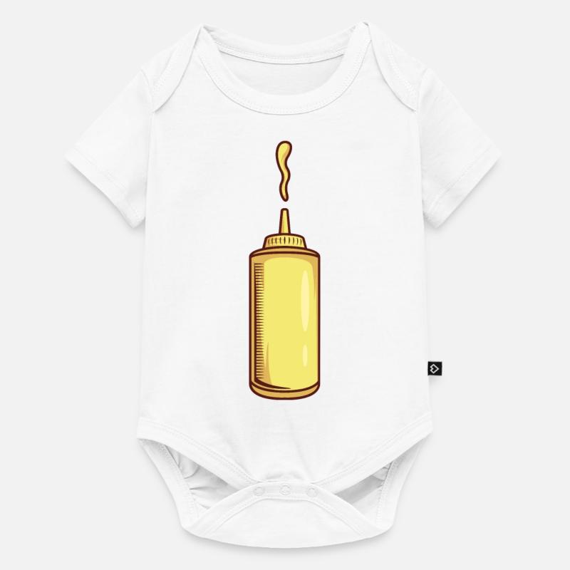 Senfspender mit Senf - Baby Premium Kurzarmbody - Weiß
