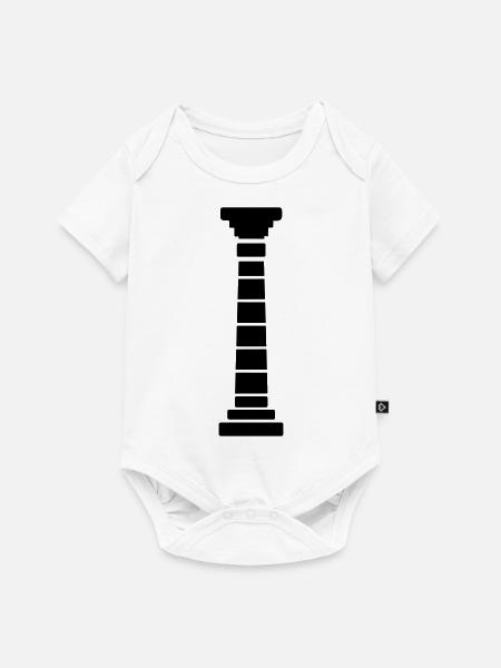 Griechische Säule - Baby Premium Kurzarmbody - Weiß