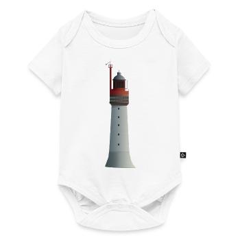 Phare de Grand Jardin - Saint-Malo - Body à manches courtes Premium Bébé - blanc - Devant