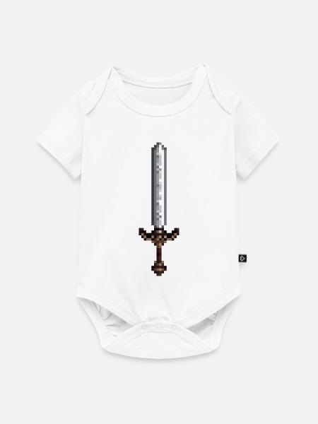 Schwert-Pixelkunst im Retro-Stil 8-Bit-Stil - Baby Premium Kurzarmbody - Weiß
