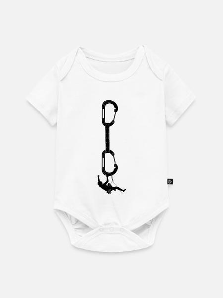 Bergsport mit klettern oder climbing. Felsklettern - Baby Premium Kurzarmbody - Weiß