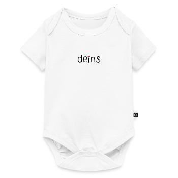 deins – mit farbigem Herz - Baby Premium Kurzarmbody - Weiß - Vorne