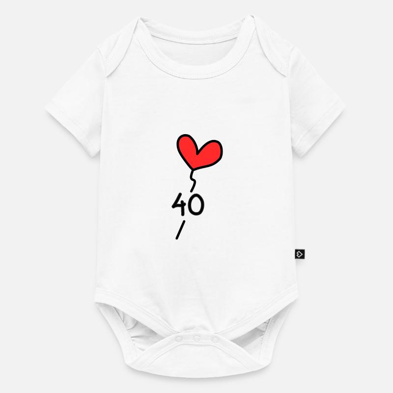 40. 40 ANS. 40e ANNIVERSAIRE. ANNIVERSAIRE 40 ANS. - Body à manches courtes Premium Bébé - blanc