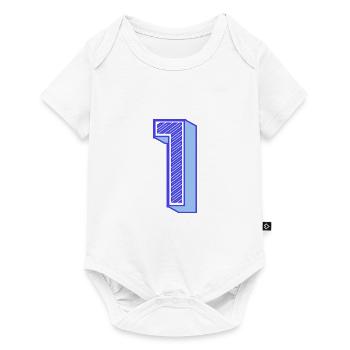 1. 1 JAHR. 1. JAHRESTAG. 1 JAHR GEBURTSTAG - Baby Premium Kurzarmbody - Weiß - Vorne