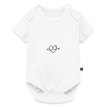 Heart travel flier - Baby Premium short-sleeve bodysuit - white - Front