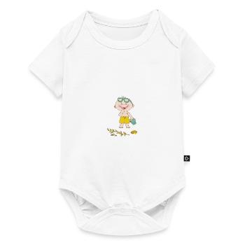 Sommer - Baby Premium Kurzarmbody - Weiß - Vorne