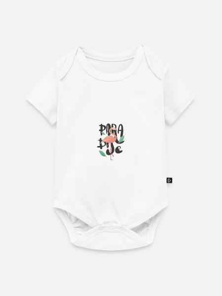 Flamingo - Baby Premium Kurzarmbody - Weiß