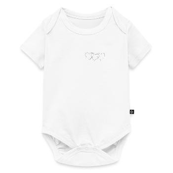 Logo de coeur en noir le cadeau parfait - Body à manches courtes Premium Bébé - blanc - Devant