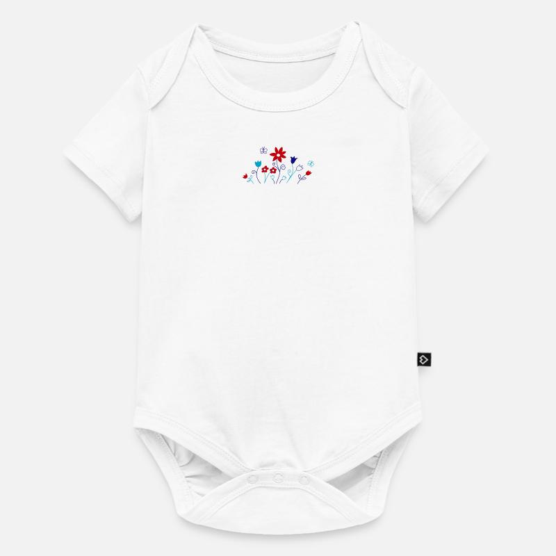 Jardin fleuri - Body à manches courtes Premium Bébé - blanc