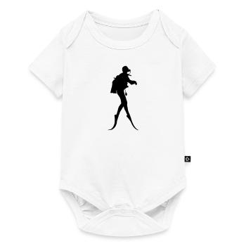 Ballett Taucher Taucher blau Wasser groß weiß - Baby Premium Kurzarmbody - Weiß - Vorne