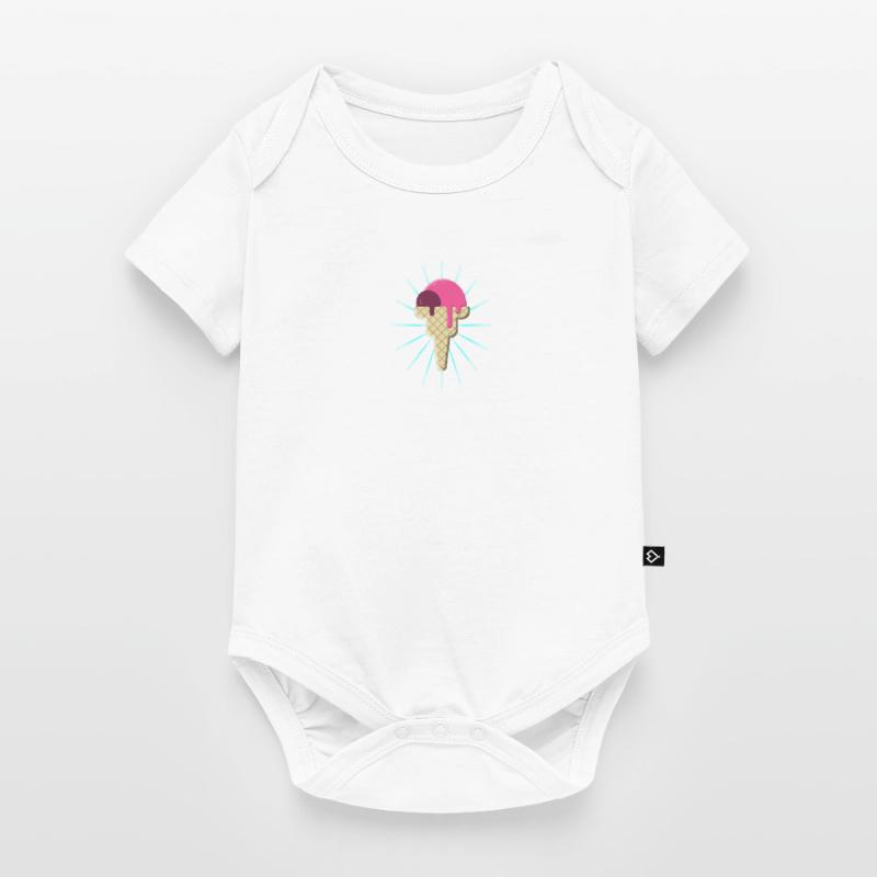 Ein Eis geht immer, Eis im Hörnchen, Geschenkidee Baby Premium Kurzarmbody