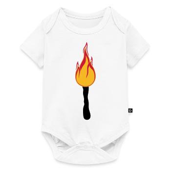 torche nuit promenade lumière feu vif flamme heis - Body à manches courtes Premium Bébé - blanc - Devant