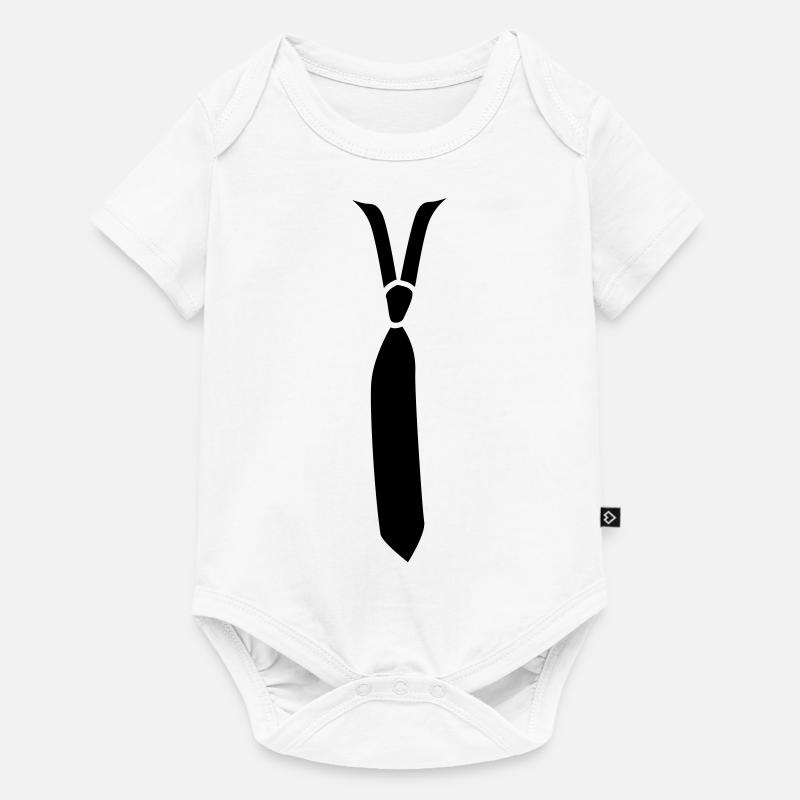 Krawatte - Baby Premium Kurzarmbody - Weiß